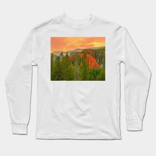 Autumn evening in Bucegi Mountains Long Sleeve T-Shirt